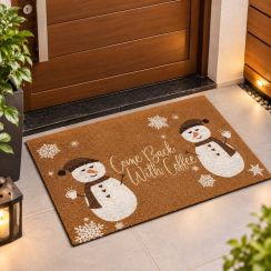 Tapete Capacho Natalino Happy Snowman Antiderrapante Tapete Capacho Natalino Happy Snowman Antiderrapante