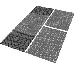 Jogo Tapete de Cozinha Jamil 3 Peças Antiderrapante Jogo Tapete de Cozinha Jamil 3 Peças Antiderrapante