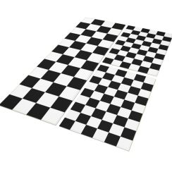 Jogo Tapete de Cozinha Xadrez 3 Peças Antiderrapante Jogo Tapete de Cozinha Xadrez 3 Peças Antiderrapante
