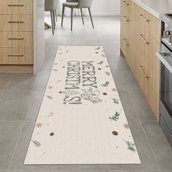 Tapete Passadeira Natalino Pine Dove Antiderrapante