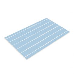 Tapete de Banheiro Veludo Line Antiderrapante | Azul 60x45