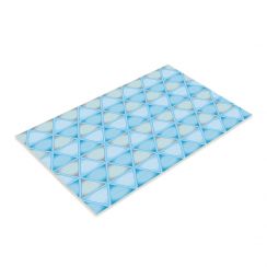 Tapete de Banheiro Veludo Mosaico Antiderrapante | Azul 60x45