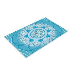 Tapete de Banheiro Veludo Yoga Antiderrapante | Azul 60x45