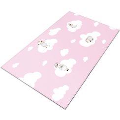 Tapete para quarto de criança personalizado carneirinho Rosa Tapete para quarto de criança personalizado carneirinho Rosa