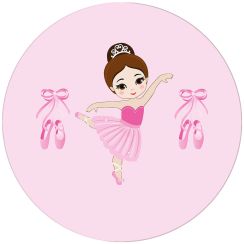 Tapete Infantil Redondo Bailarina Personalizado Antiderrapante Tapete Infantil Redondo Bailarina Personalizado Antiderrapante