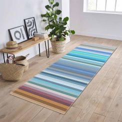 Tapete Passadeira Sala & Quarto Veludo Rainbow Antiderrapante