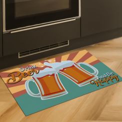 Tapete Capacho de Cozinha Drink Beer Antiderrapante