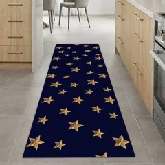 Tapete Passadeira Natalino Noite Estrelada Antiderrapante